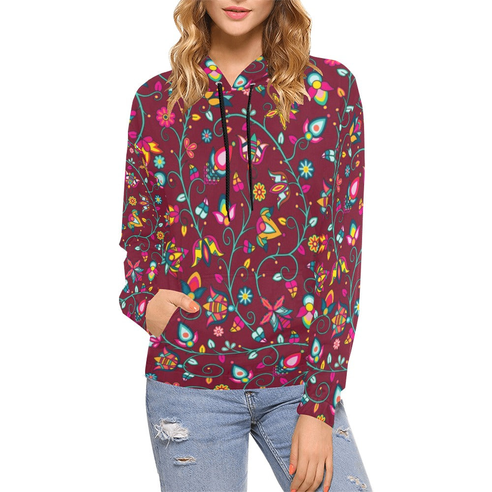 Thorny Path Cranberry Hoodie for Women