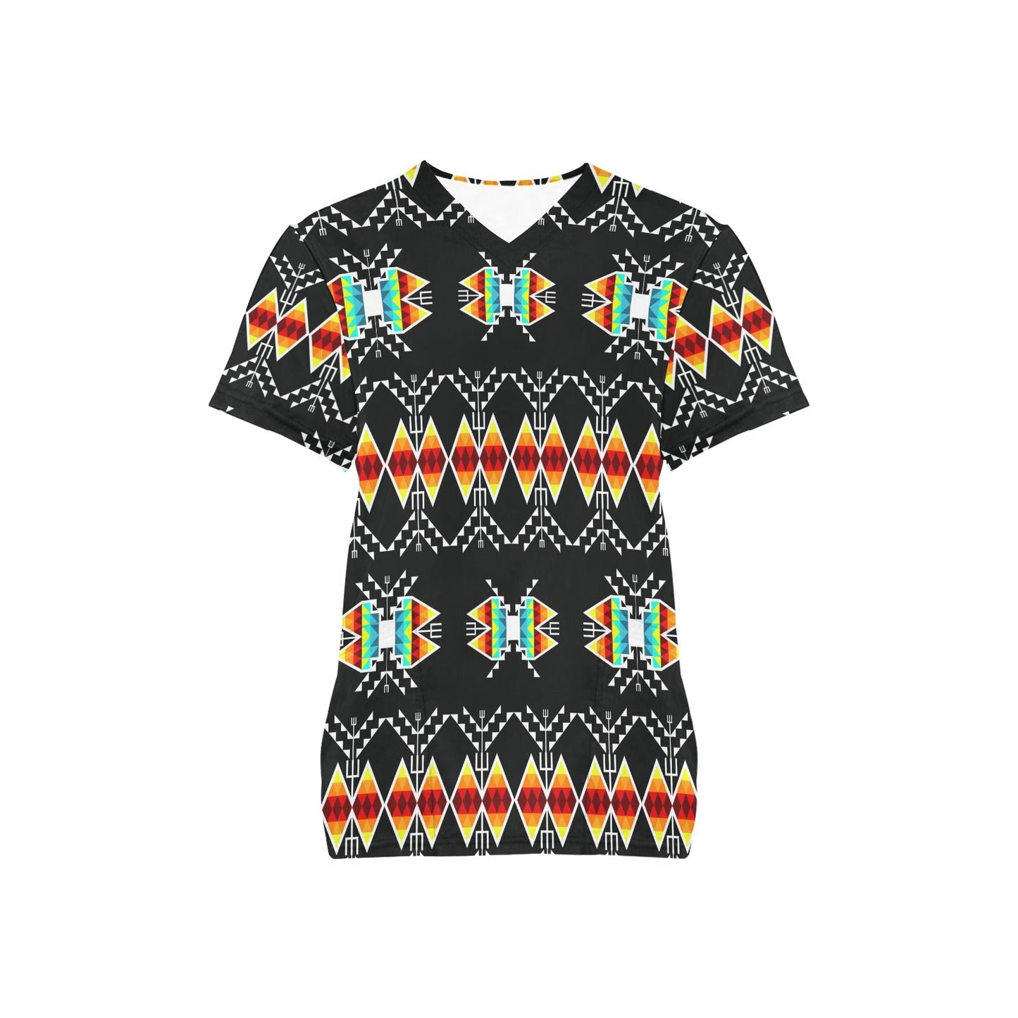 Sacred Trust Black Colour Scrub Top