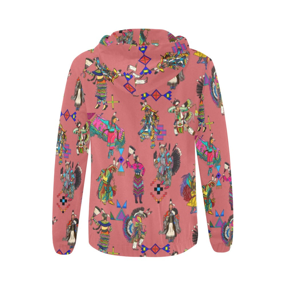 Grand Entry Dancers Terra Cotta Full Zip Hoodie for Women
