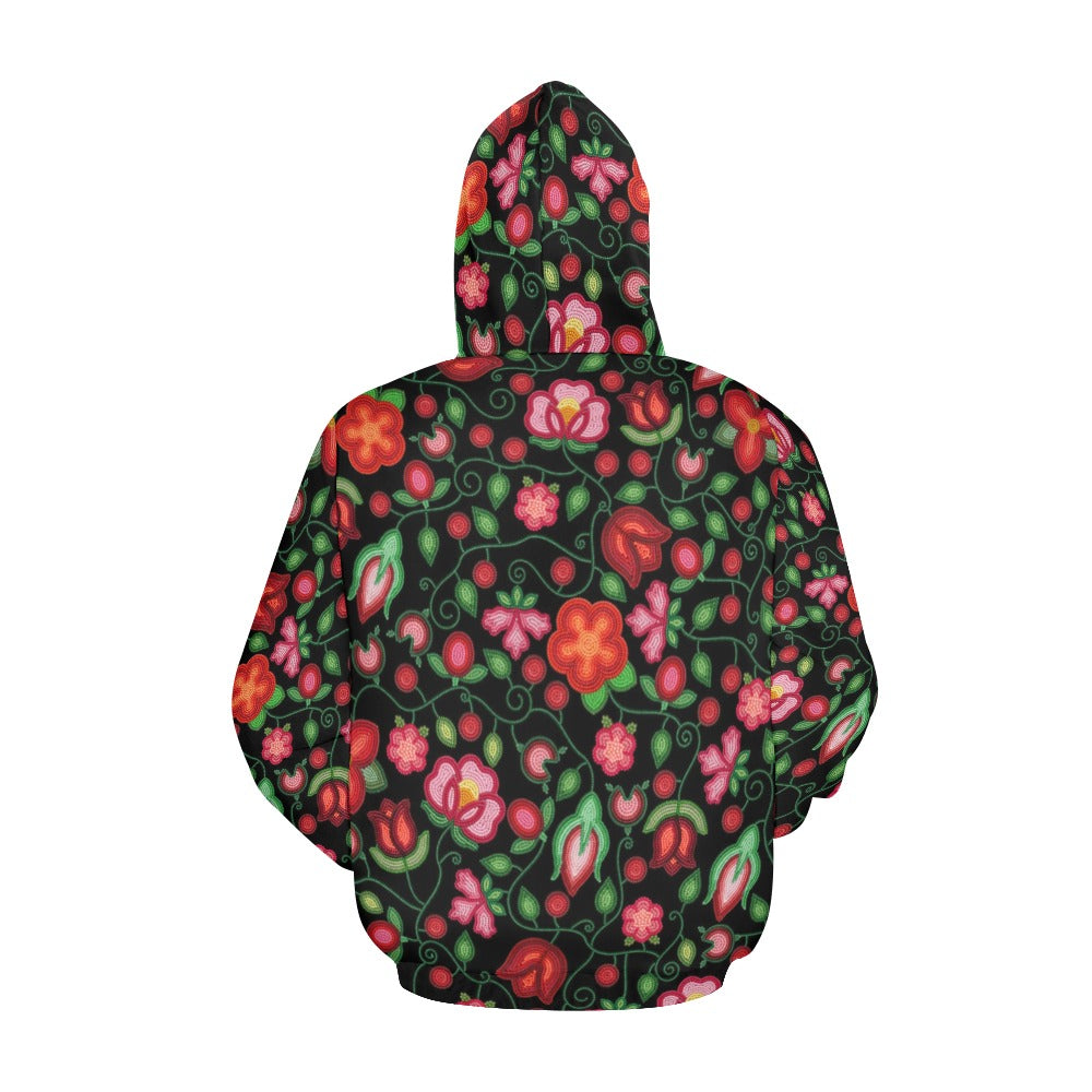 Rose Reverie Black Hoodie for Men