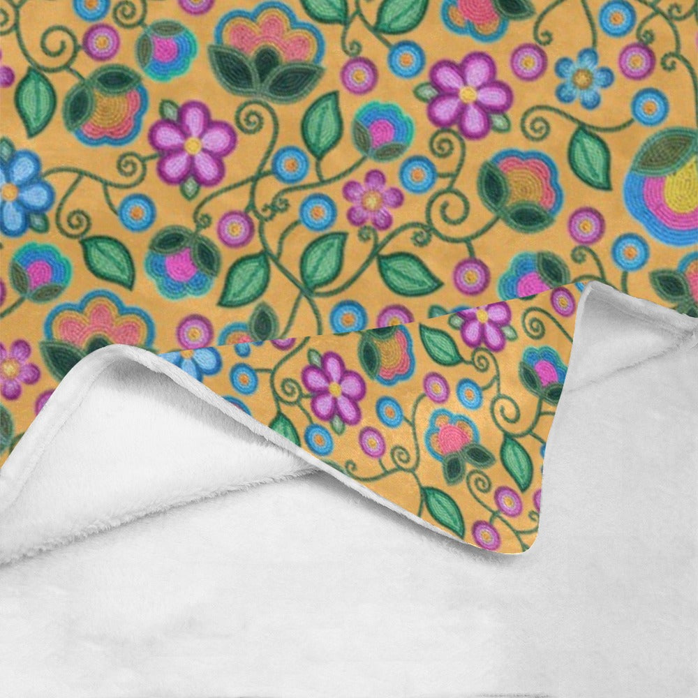 Turquoise Sunbeam Yellow X-Large Micro Fleece Blanket