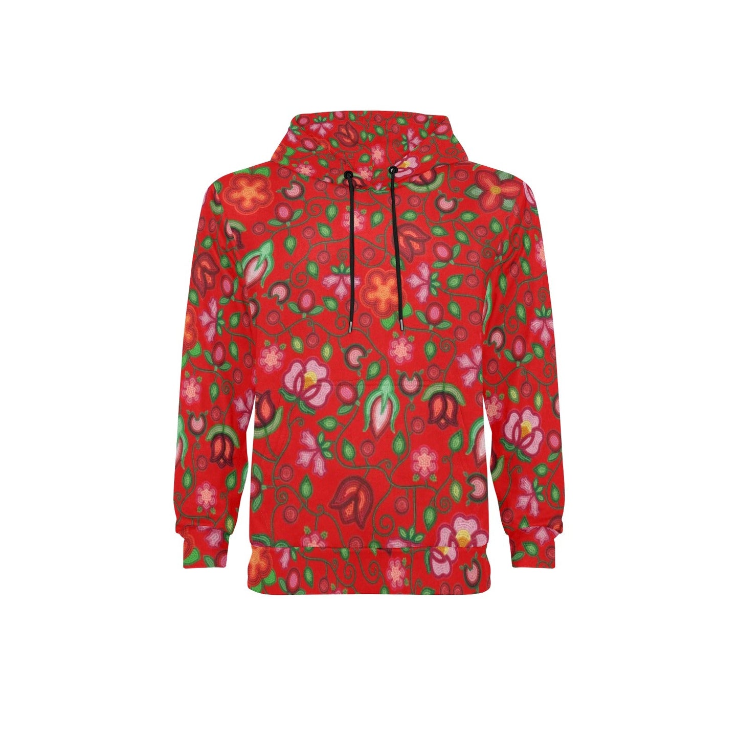 Rose Reverie Red Fleece Hoodie