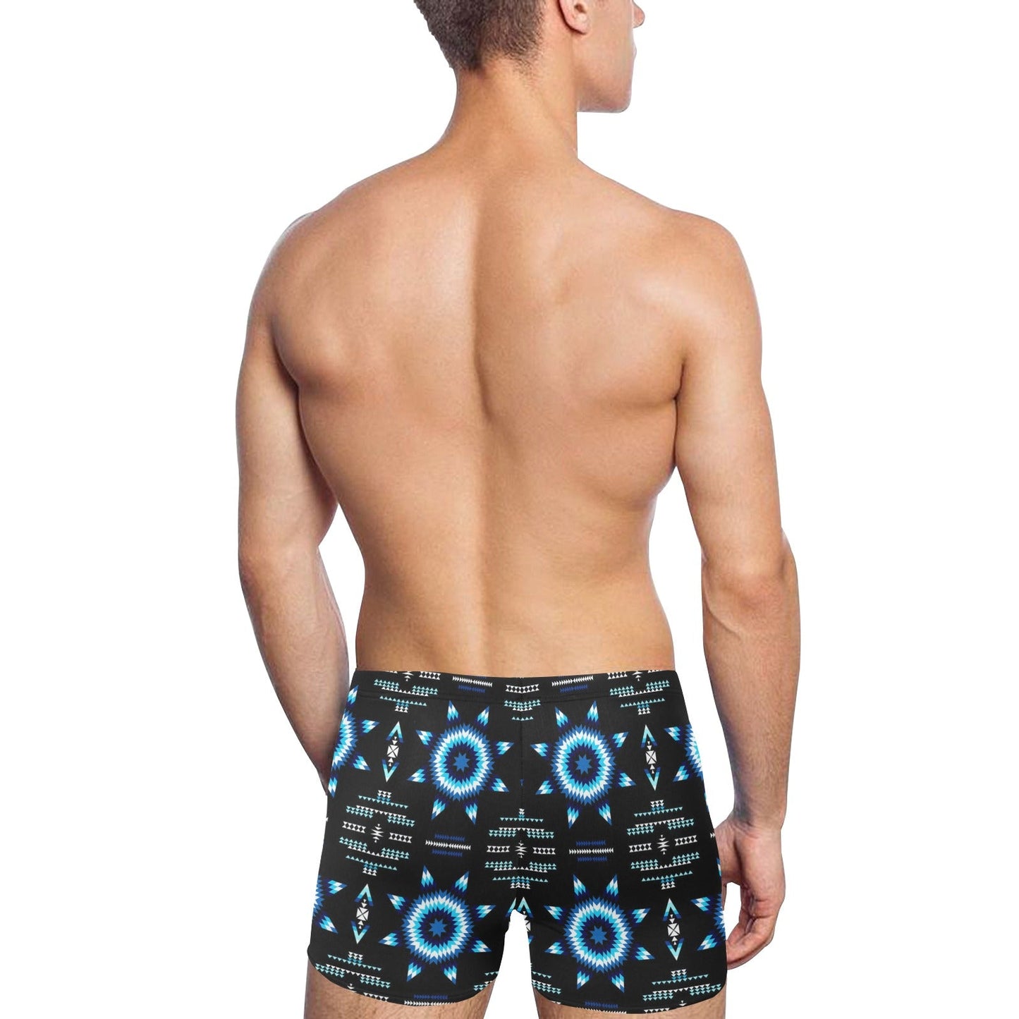 Rising Star Wolf Moon Men's Swimming Trunks