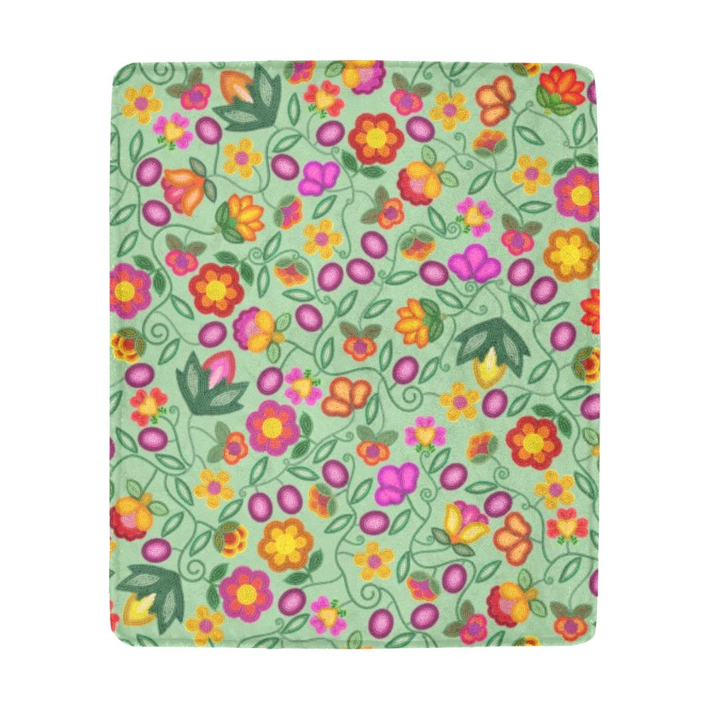 Boreal Bounty Green Large Micro Fleece Blanket