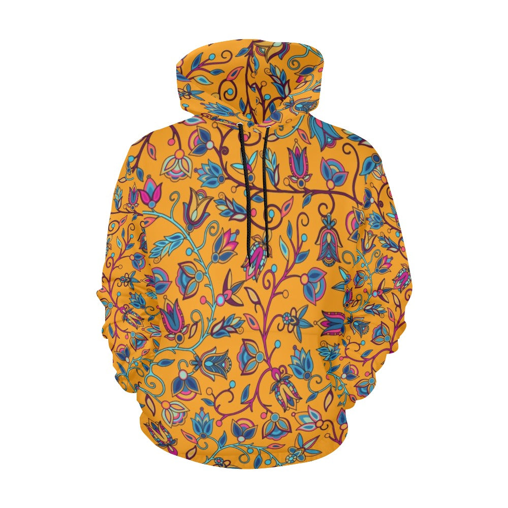 Buffalo Bloom Orange Hoodie for Women