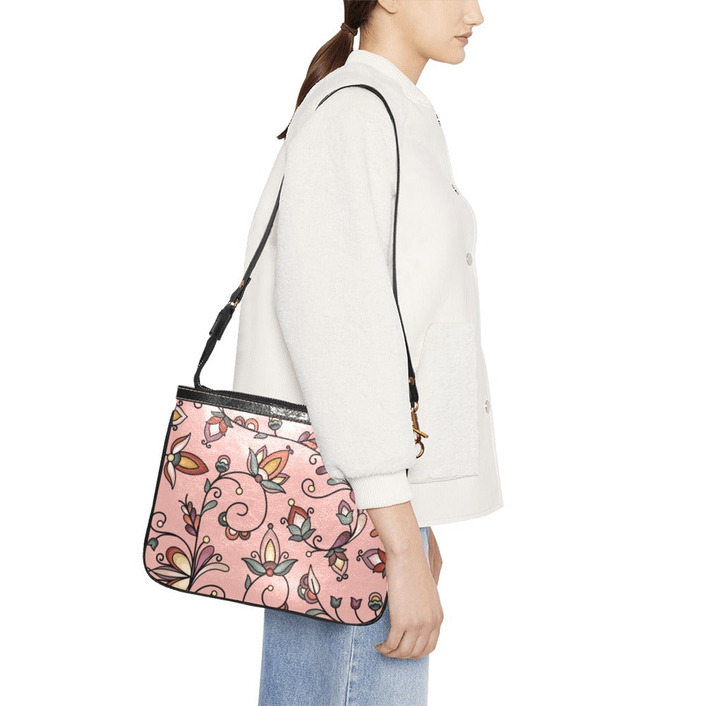 Burnt Sky Petals Peach Small Shoulder Bag