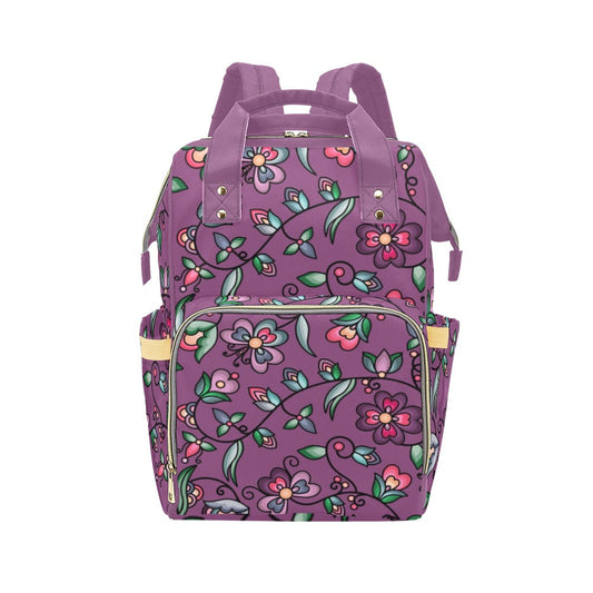Amber Evening Garland Purple Multi-Function Diaper Backpack/Diaper Bag