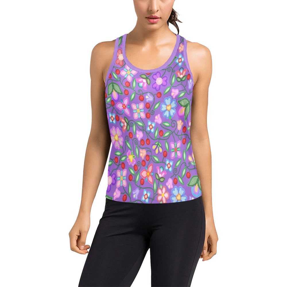 Petal Harmony Lavender Racerback Tank Top