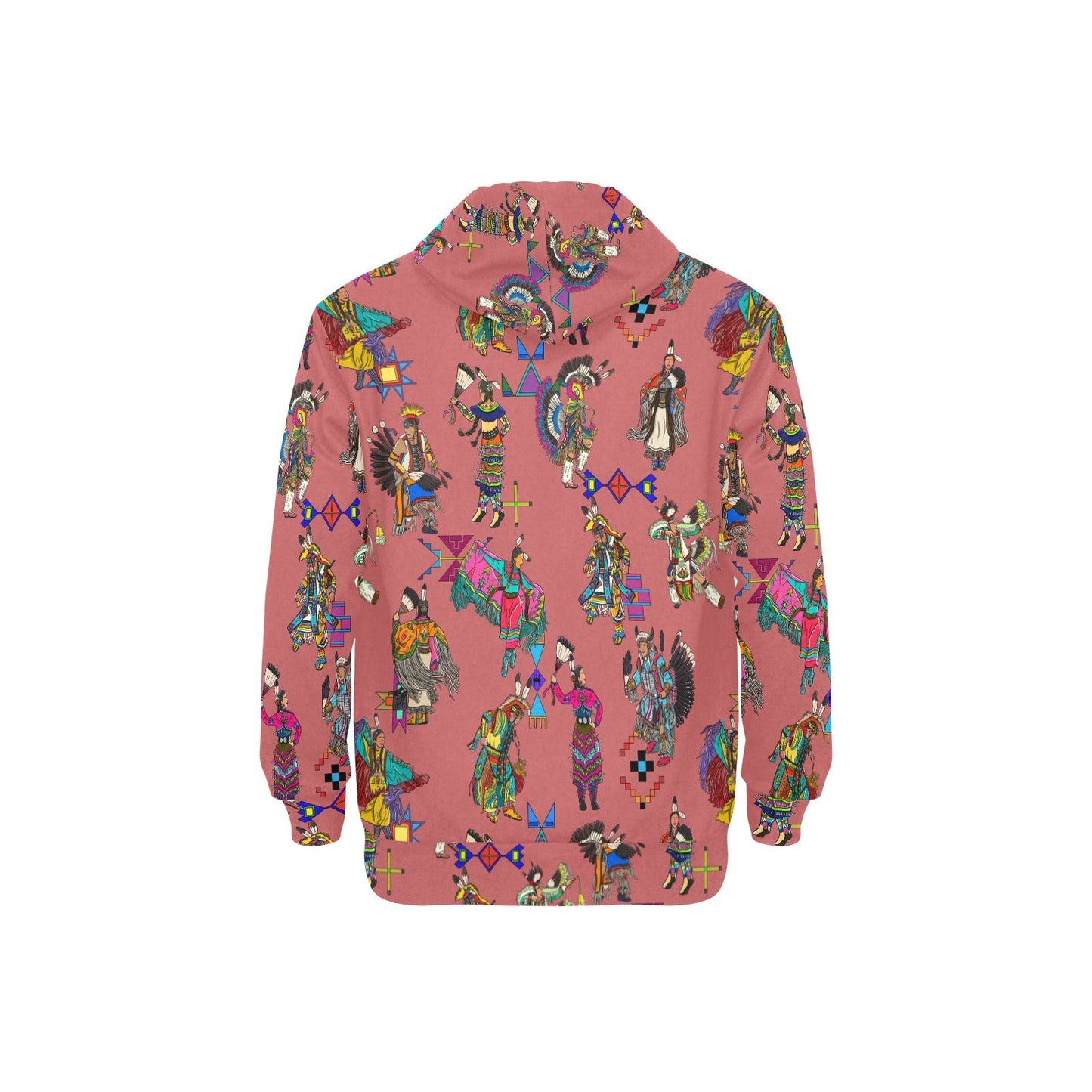 Grand Entry Dancers Terra Cotta Men's Long Sleeve Fleece Hoodie