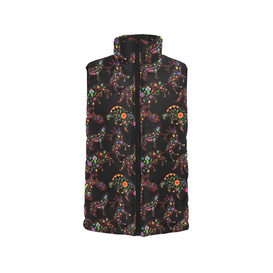 Neon Floral Animals Padded Vest