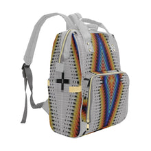 Load image into Gallery viewer, Diamond in the Bluff White Multi-Function Diaper Backpack/Diaper Bag
