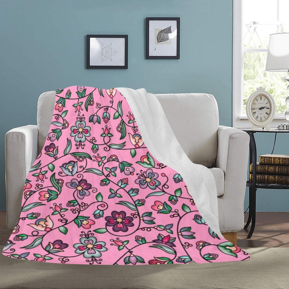 Amber Evening Garland Pink X-Large Micro Fleece Blanket
