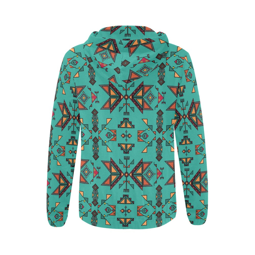 Arrow Dawn Turquoise Full Zip Hoodie for Women