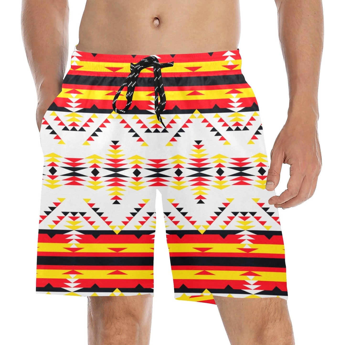 Visions of Peace Directions Men's Mid-Length Beach Shorts