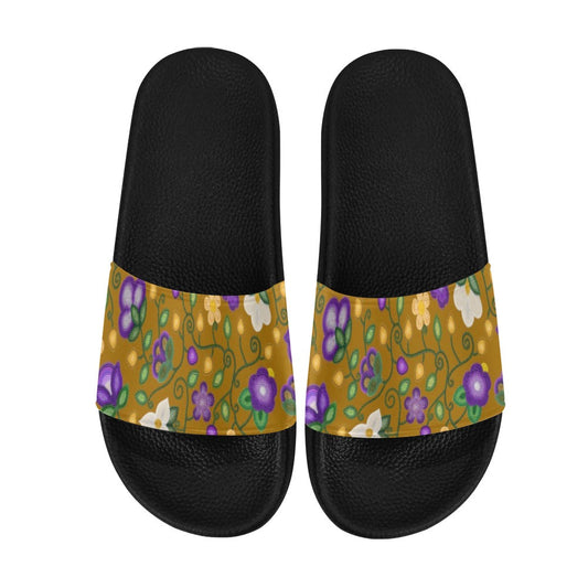 Midnight Moss Bloom Toffee Slide Sandals