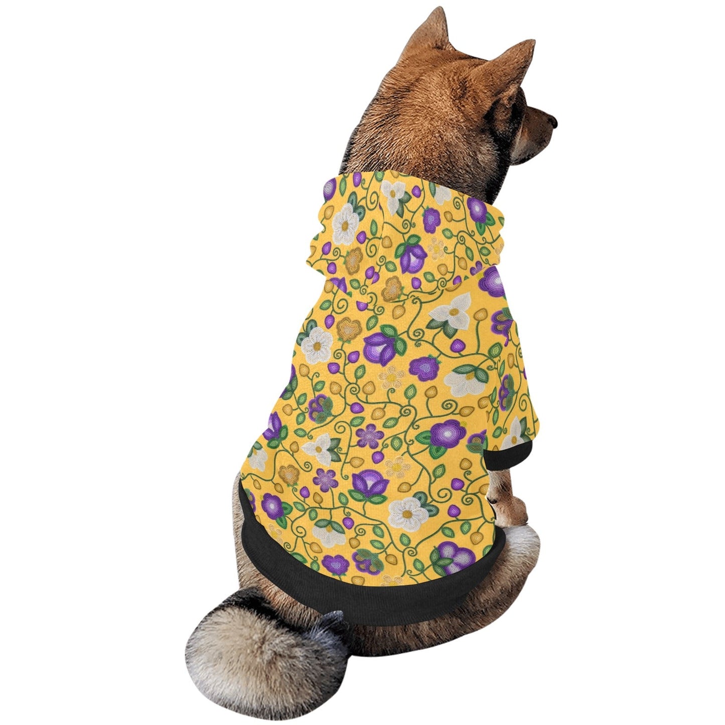 Midnight Moss Bloom Yellow Pet Hoodie