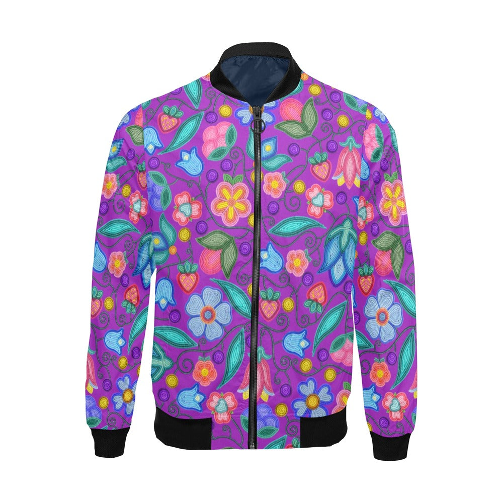 Sweet Offering Purple Bomber Jacket