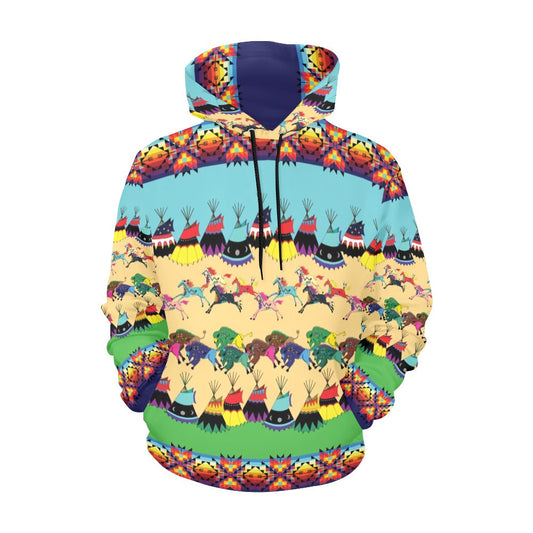 Horses and Buffalo Hoodie for Women