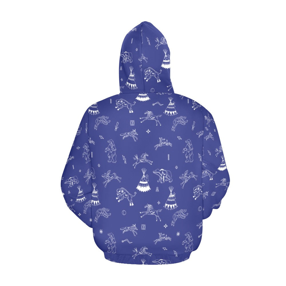 Ledger Dabbles Blue Hoodie for Men