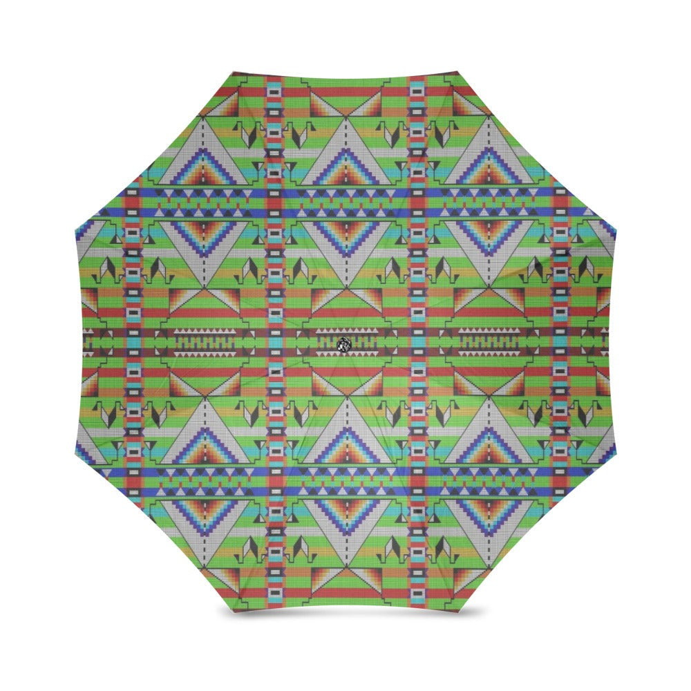 Medicine Blessing Lime Green Foldable Umbrella
