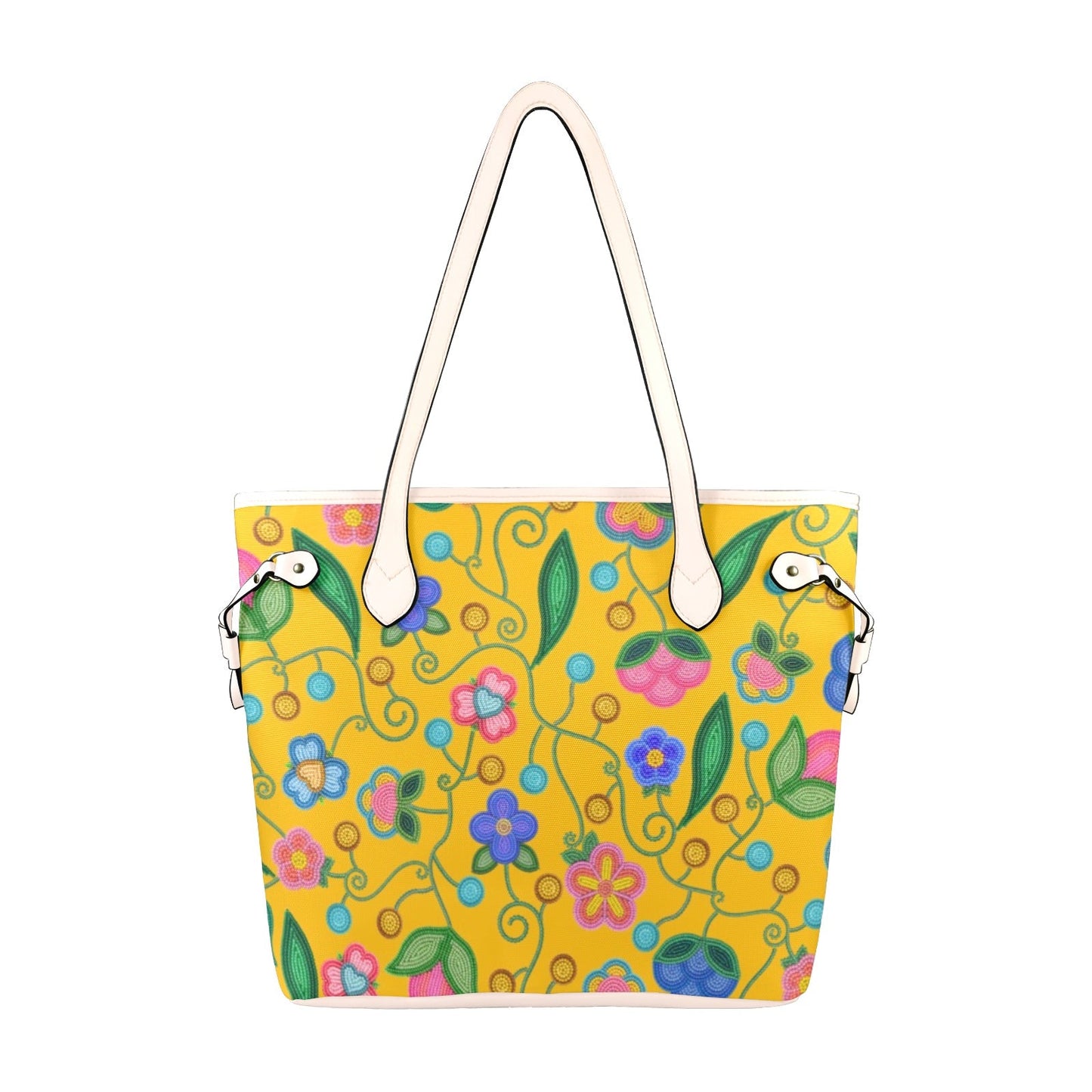 Skyberry Serenade Yellow Clover Canvas Tote