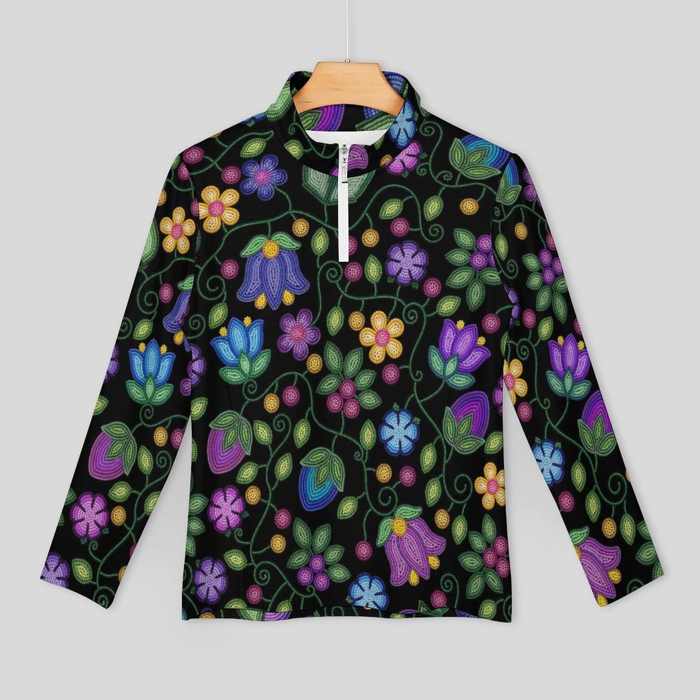 Bloom Uplift Black Long Sleeve Yoga Shirt