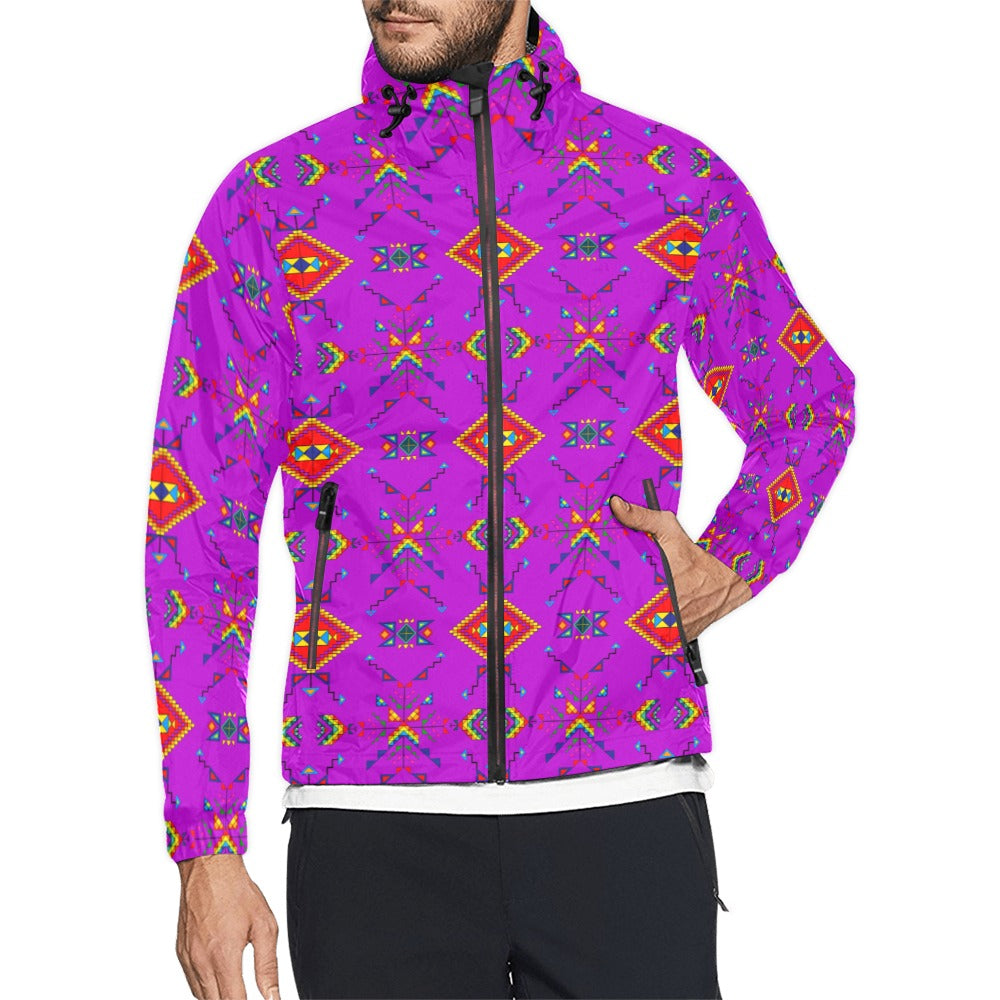 Buffalo Jump Purple Men's Windbreaker