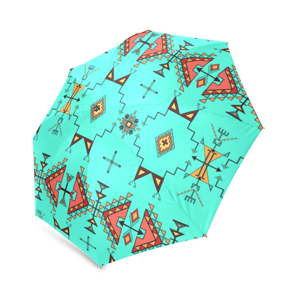 Thunder Flight Turquoise Foldable Umbrella