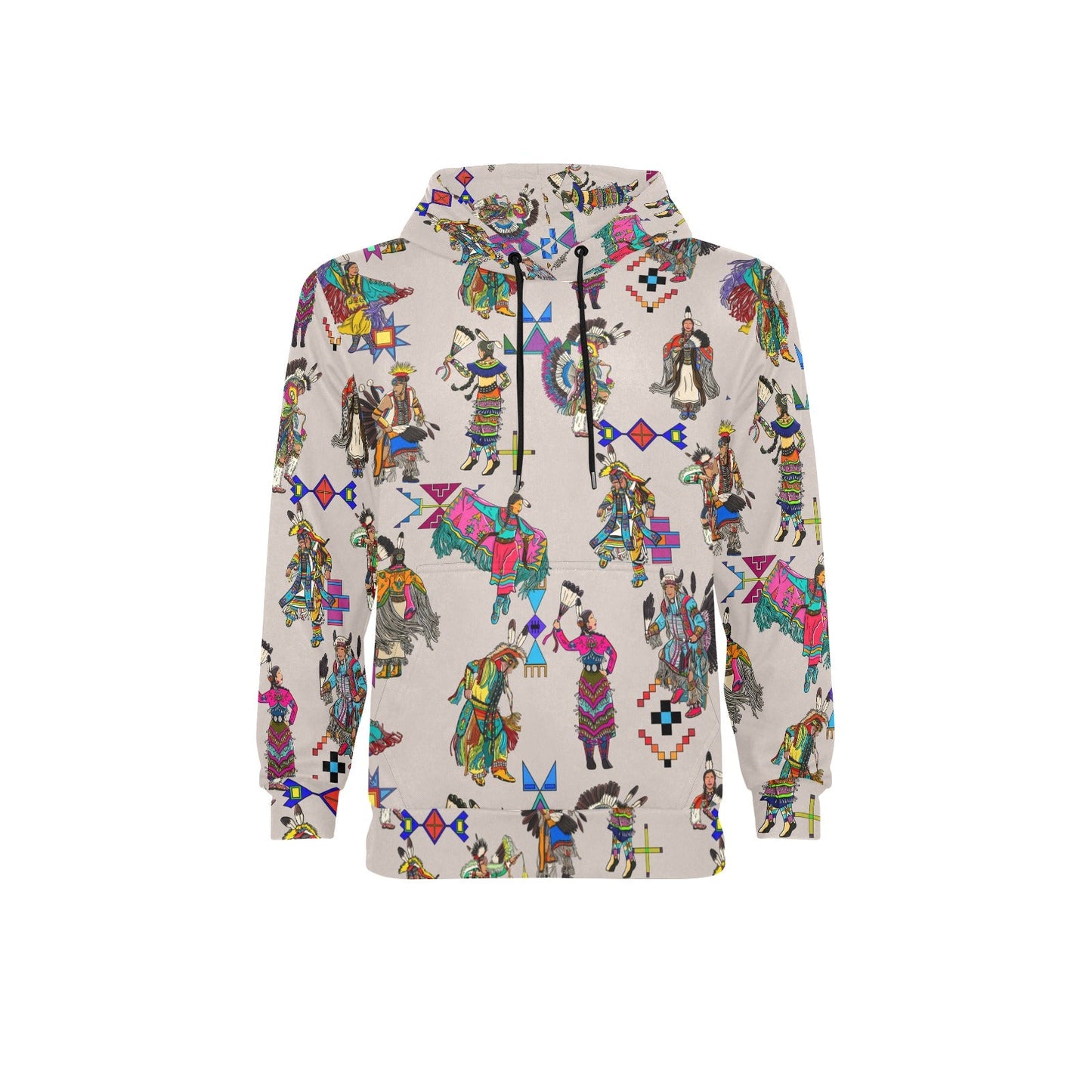 Grand Entry Dancers Muslin Men's Long Sleeve Fleece Hoodie