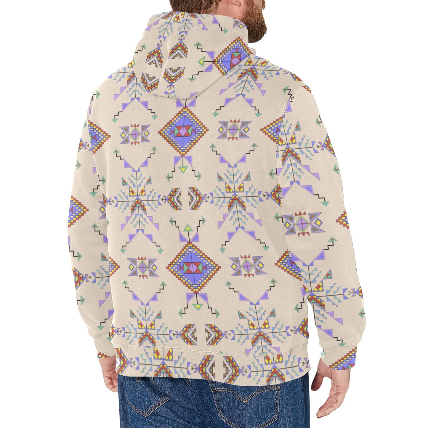 Buffalo Jump Hide Men's Long Sleeve Fleece Hoodie