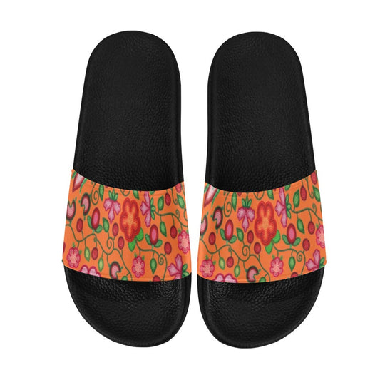 Rose Reverie Orange Slide Sandals
