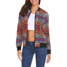 Load image into Gallery viewer, Medicine Blessing Red Bomber Jacket for Women
