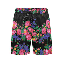 Load image into Gallery viewer, Kokum&#39;s Revenge Black Men&#39;s Mid-Length Beach Shorts
