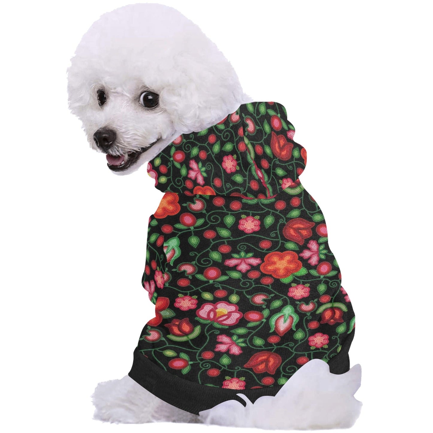 Rose Reverie Black Pet Hoodie