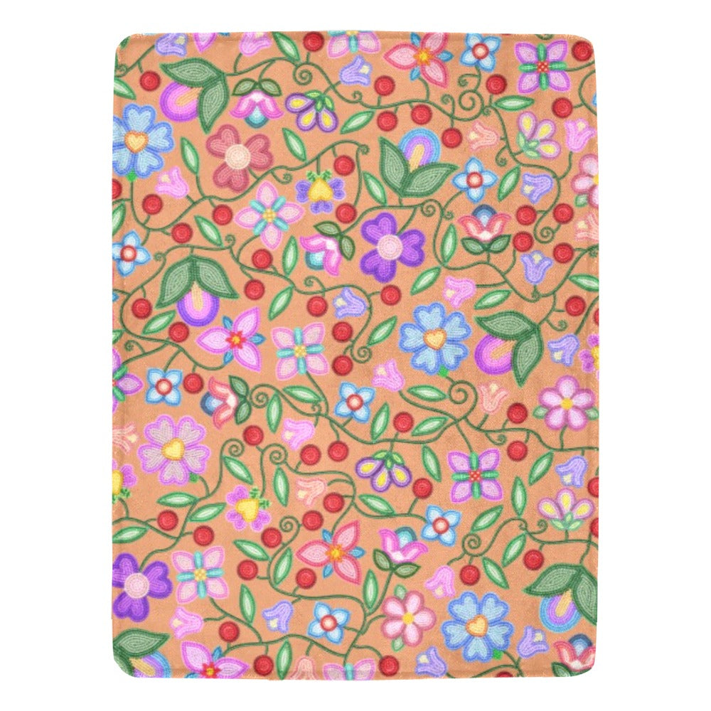 Petal Harmony Terracotta X-Large Micro Fleece Blanket