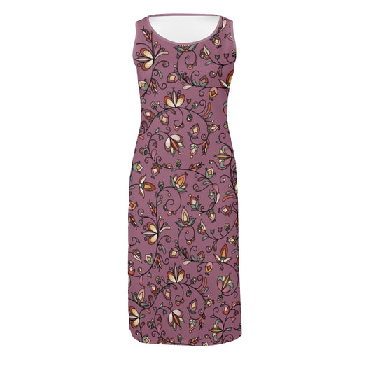 Burnt Sky Petals Magenta Phaedra Dress