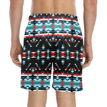 Load image into Gallery viewer, Visions of Peaceful Nights Men&#39;s Mid-Length Beach Shorts
