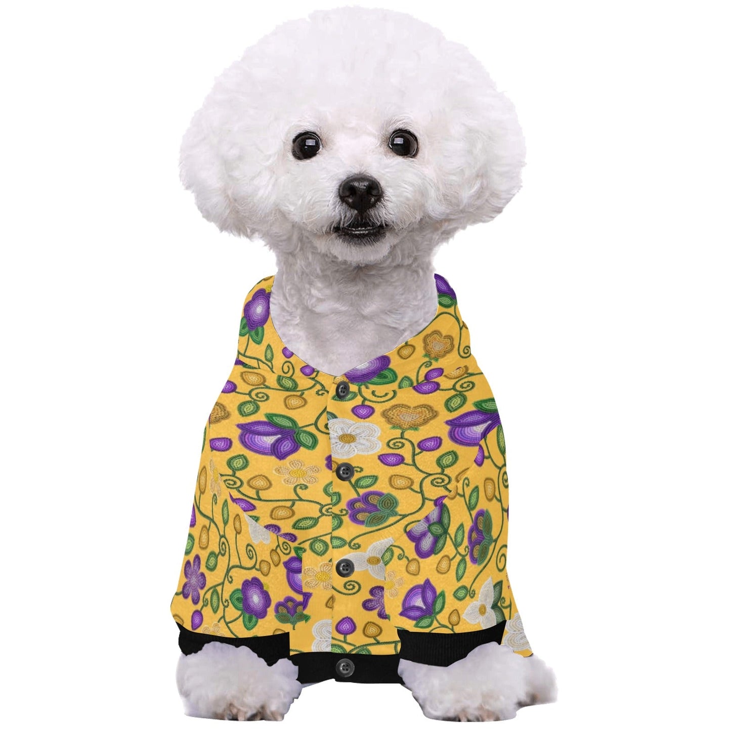 Midnight Moss Bloom Yellow Pet Hoodie