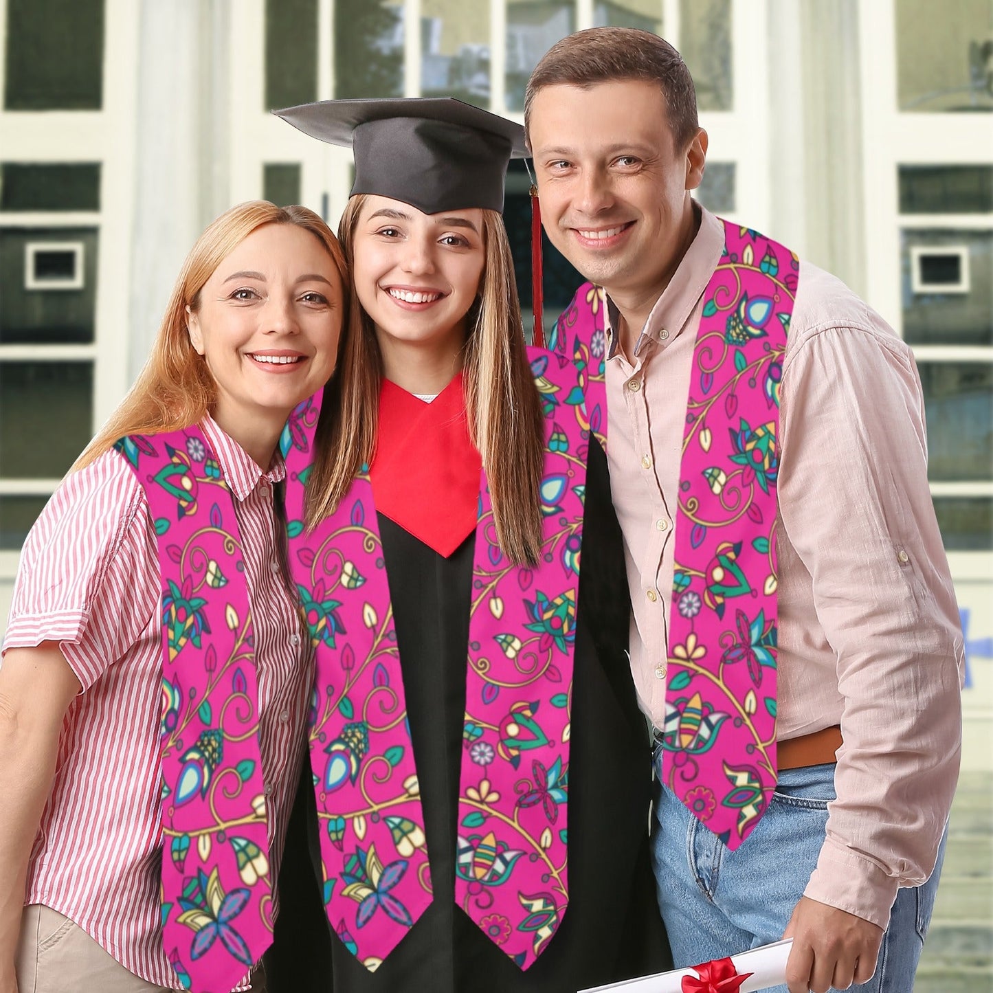 Thorny Path Pink Graduation Stole