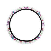 Load image into Gallery viewer, Quilled Divine White Steering Wheel Cover with Elastic Edge
