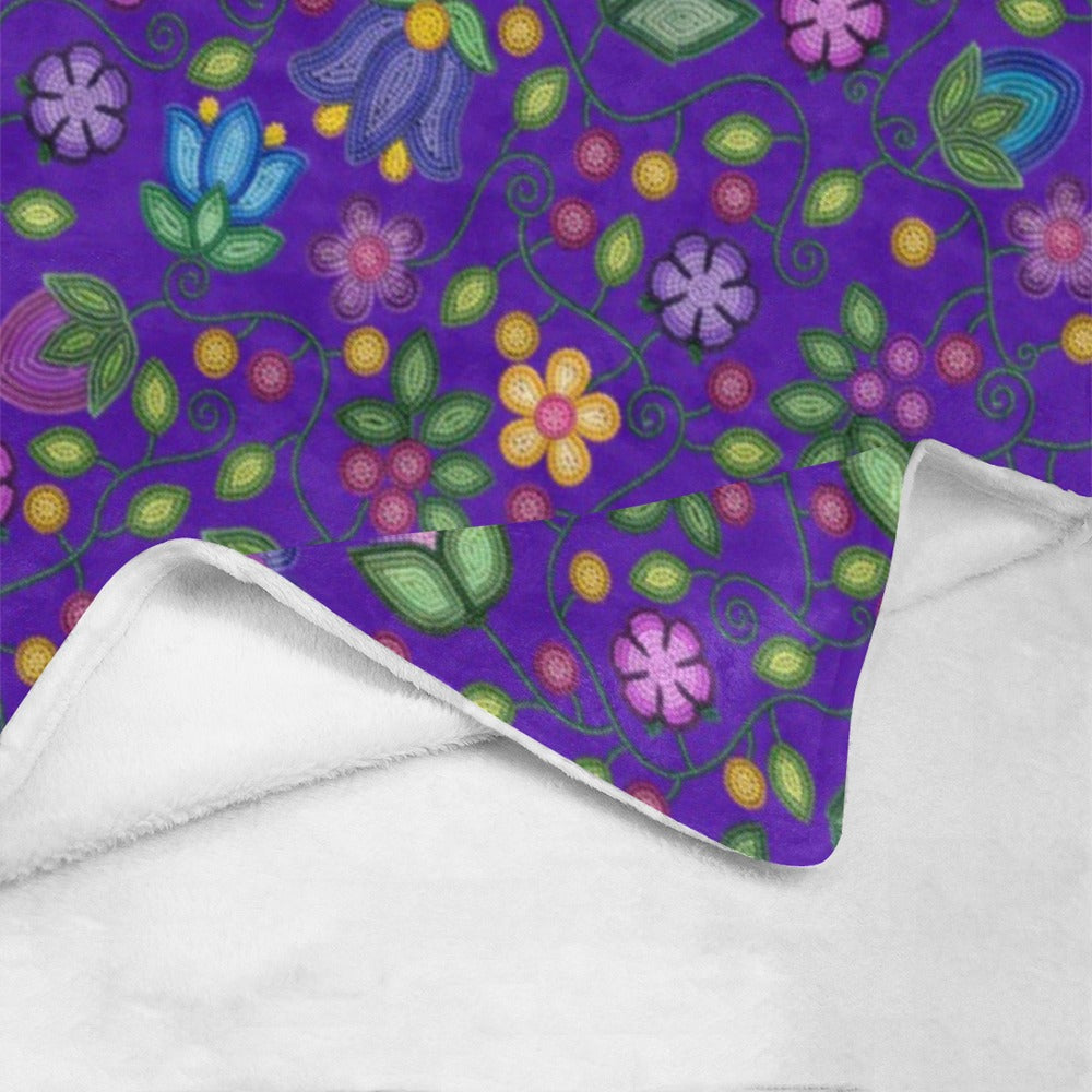 Bloom Uplift Indigo Small Micro Fleece Blanket