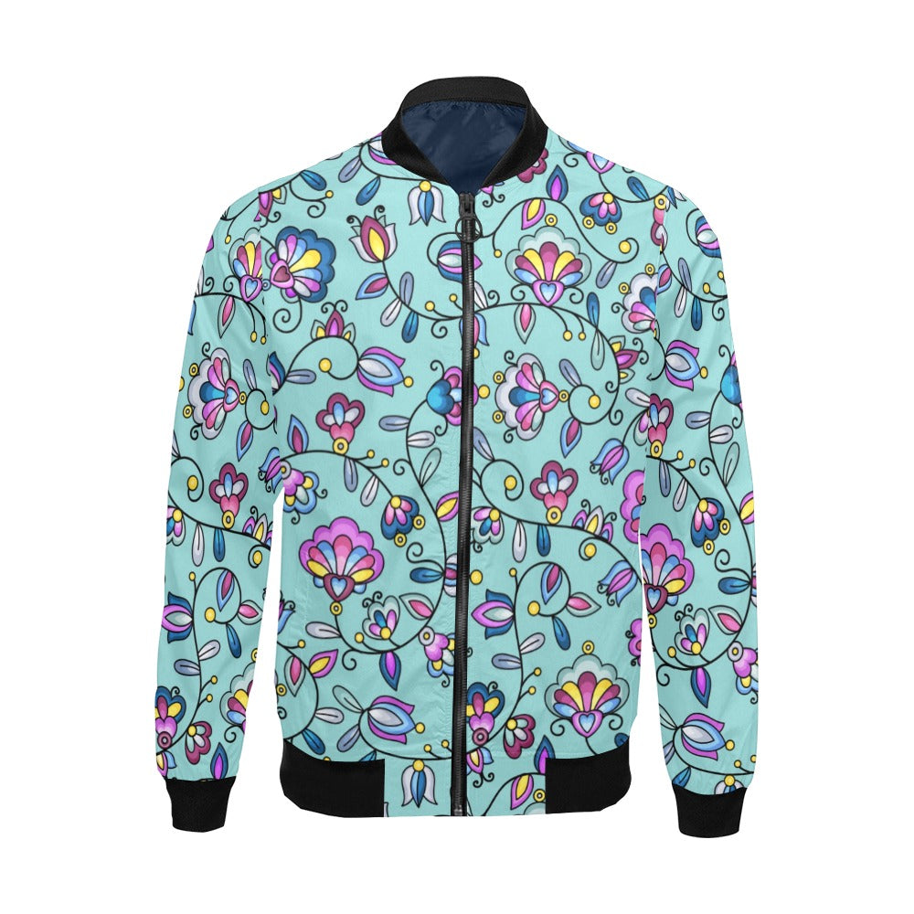 Autumn Bundle Blessing Turquoise Bomber Jacket for Men
