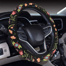 Load image into Gallery viewer, Fresh Fleur Midnight Steering Wheel Cover with Elastic Edge
