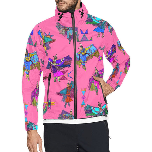 Women's Fancy Dancers Pink Men's Windbreaker
