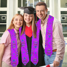 Load image into Gallery viewer, Dakota Damask Purple Graduation Stole
