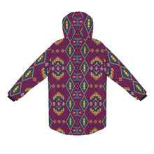 Load image into Gallery viewer, Travois Tipi Berry Unisex Sherpa Lined Hooded Coat
