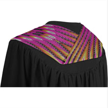 Load image into Gallery viewer, Fire Feather Pink Graduation Stole
