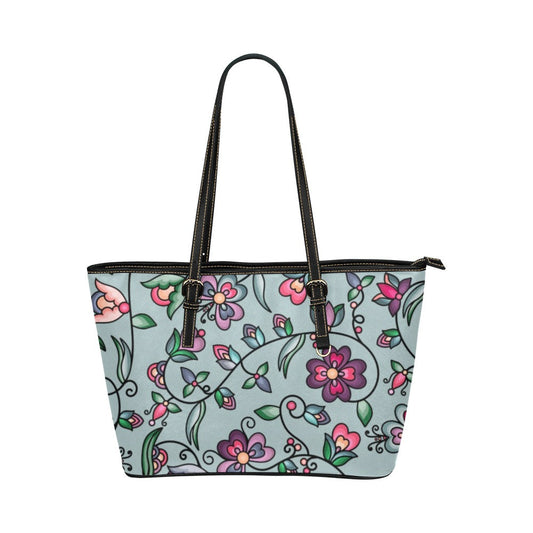 Amber Evening Garland Turquoise Leather Tote