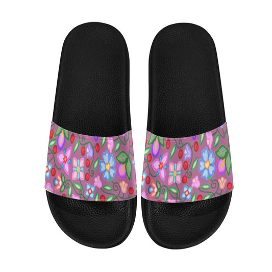 Petal Harmony Dusty Rose Slide Sandals