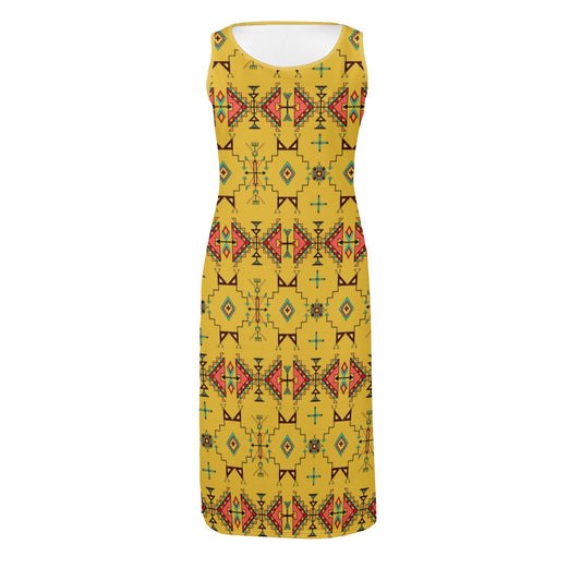 Thunder Flight Yellow Phaedra Dress